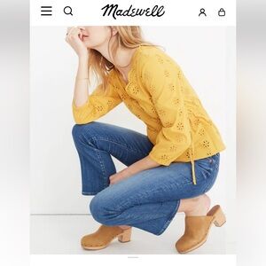 Madewell Mustard Yellow Cotton Top size Small like new